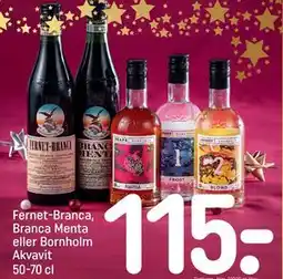 REMA 1000 Fernet-Branca, Branca Menta eller Bornholm Akvavit 50-70 cl tilbud