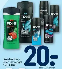 REMA 1000 Axe deo spray eller shower gel 150-400 ml tilbud