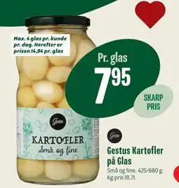 Min Købmand Gestus Kartofler på Glas tilbud