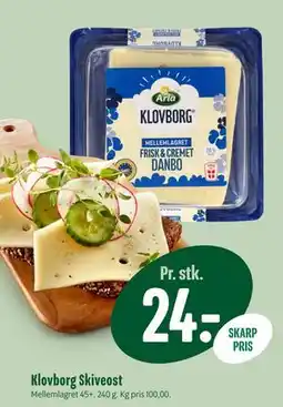 Min Købmand Klovborg Skiveost tilbud