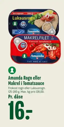 Min Købmand Amanda Rogn eller Makrel i Tomatsauce tilbud