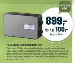 Panasonic Center PANASONIC RADIO MED DAB+/FM, Medlemspris tilbud