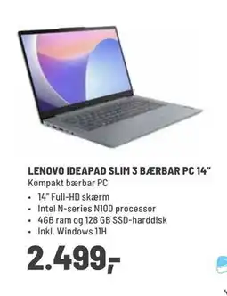 Panasonic Center LENOVO IDEAPAD SLIM 3 BÆRBAR PC 14” tilbud