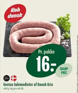 Min Købmand Gestus Julemedister af Dansk Gris tilbud