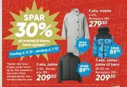 Bilka SPAR 30% på overtøj til dame, herre og børn tilbud