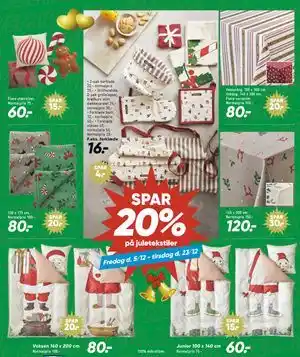 Bilka SPAR. 20% på juletekstiler tilbud