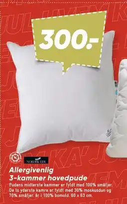Bilka Allergivenlig 3-kammer hovedpude tilbud
