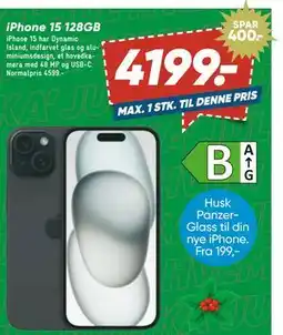 Bilka iPhone 15 128GB tilbud