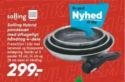 Bilka Salling Hybrid pandesæt med aftageligt håndtag 4-dele tilbud