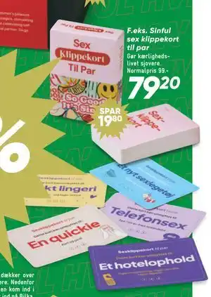 Bilka Sinful sex klippekort til par tilbud