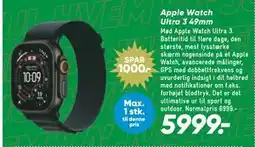 Bilka Apple Watch Ultra 3 49mm tilbud