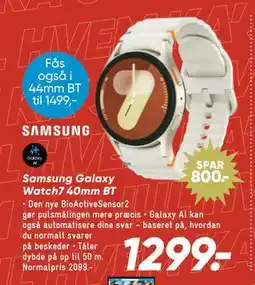 Bilka Samsung Galaxy Watch7 40mm BT tilbud