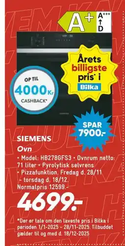 Bilka Ovn tilbud