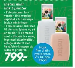 Bilka Instax mini link 3 printer tilbud
