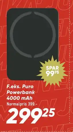 Bilka Puro Powerbank 4000 mAh tilbud