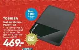 Bilka Toshiba Canvio Ready 1 TB tilbud