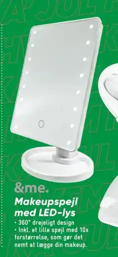 Bilka Makeupspejl med LED-lys tilbud