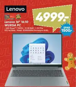 Bilka Lenovo 16” 16:10 WUXGA PC tilbud