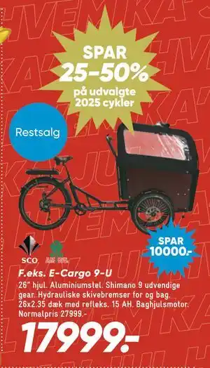 Bilka E-Cargo 9-U tilbud