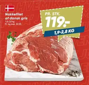 Nakkefilet af dansk gris