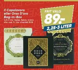 Bilka Il Capolavoro eller Orso D’oro Bag-in-Box tilbud