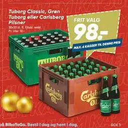 Bilka Tuborg Classic, Grøn Tuborg eller Carlsberg Pilsner tilbud
