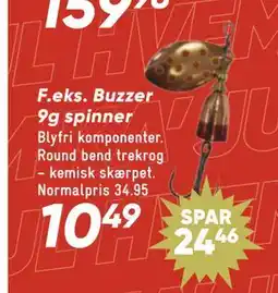 Bilka Buzzer 9g spinner tilbud