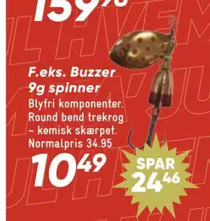 Bilka Buzzer 9g spinner tilbud