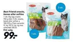 Bilka Best Friend snacks, bones eller softies tilbud