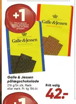 Bilka Galle & Jessen pålægschokolade tilbud