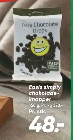 Bilka Easis simply chokoladeknapper tilbud