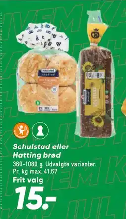 Bilka Schulstad eller Hatting brød tilbud