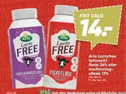 Bilka Arla Lactofree laktosefri fløde 36% eller madlavningsfløde 13% tilbud