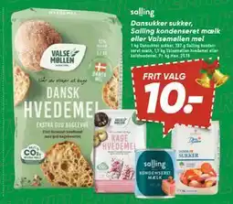 Bilka Dansukker sukker, Salling kondenseret mælk eller Valsemøllen mel tilbud