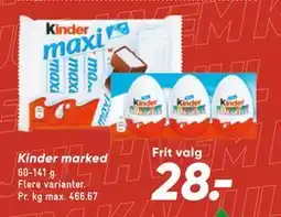 Bilka Kinder marked tilbud