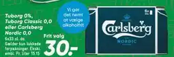 Bilka Tuborg 0%, Tuborg Classic 0,0 eller Carlsberg Nordic 0,0 tilbud