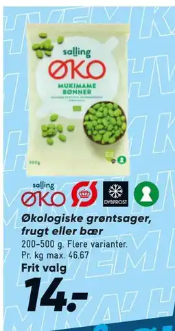 Bilka Økologiske grøntsager, frugt eller bær tilbud
