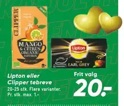 Bilka Lipton eller Clipper tebreve tilbud