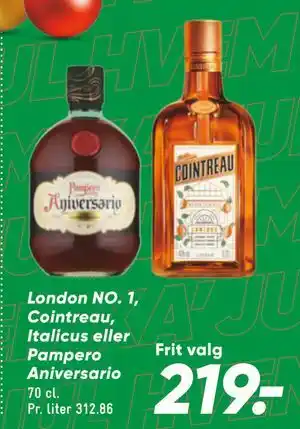 Bilka London NO. 1, Cointreau, Italicus eller Pampero Aniversario tilbud