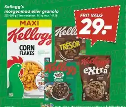 Bilka Kellogg’s morgenmad eller granola tilbud