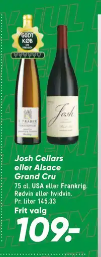 Bilka Josh Cellars eller Alsace Grand Cru tilbud