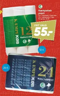 Bilka Kæmpekøb papir tilbud
