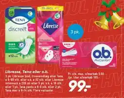 Bilka Libresse, Tena eller o.b tilbud
