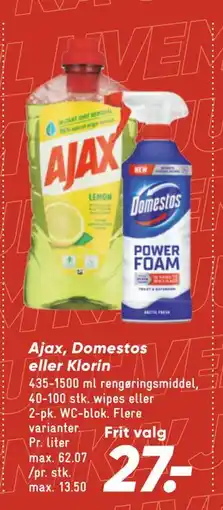 Bilka Ajax, Domestos eller Klorin tilbud