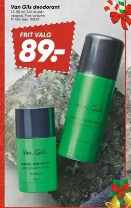 Bilka Van Gils deodorant tilbud