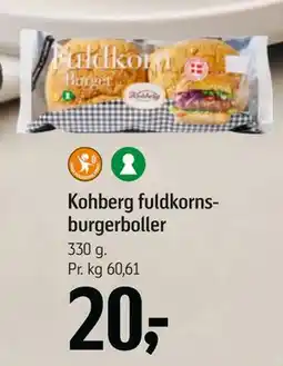 Føtex Kohberg fuldkornsburgerboller tilbud