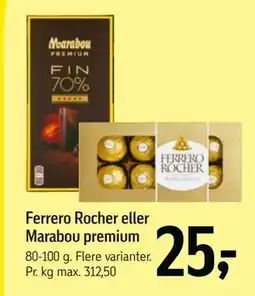 Føtex Ferrero Rocher eller Marabou premium tilbud