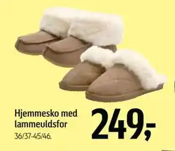 Føtex Hjemmesko med lammeuldsfor tilbud
