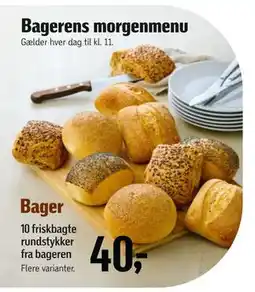 Føtex 10 friskbagte rundstykker fra bageren tilbud