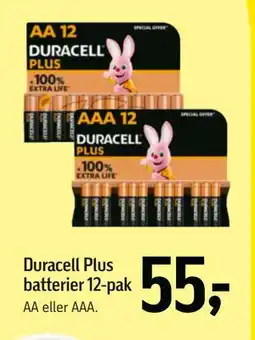 Føtex Duracell Plus batterier 12-pak tilbud